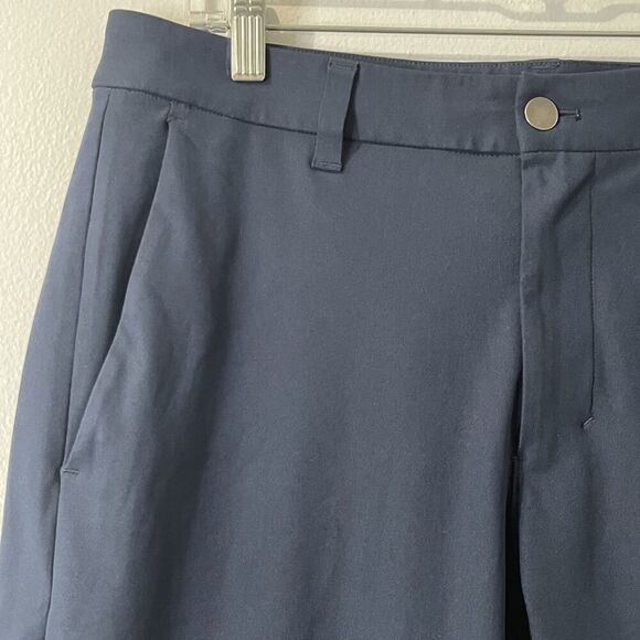 LULULEMON Commission Slim Fit Warpstreme Pant 32x31 Navy Blue Stretch Golf - Picture 3 of 11